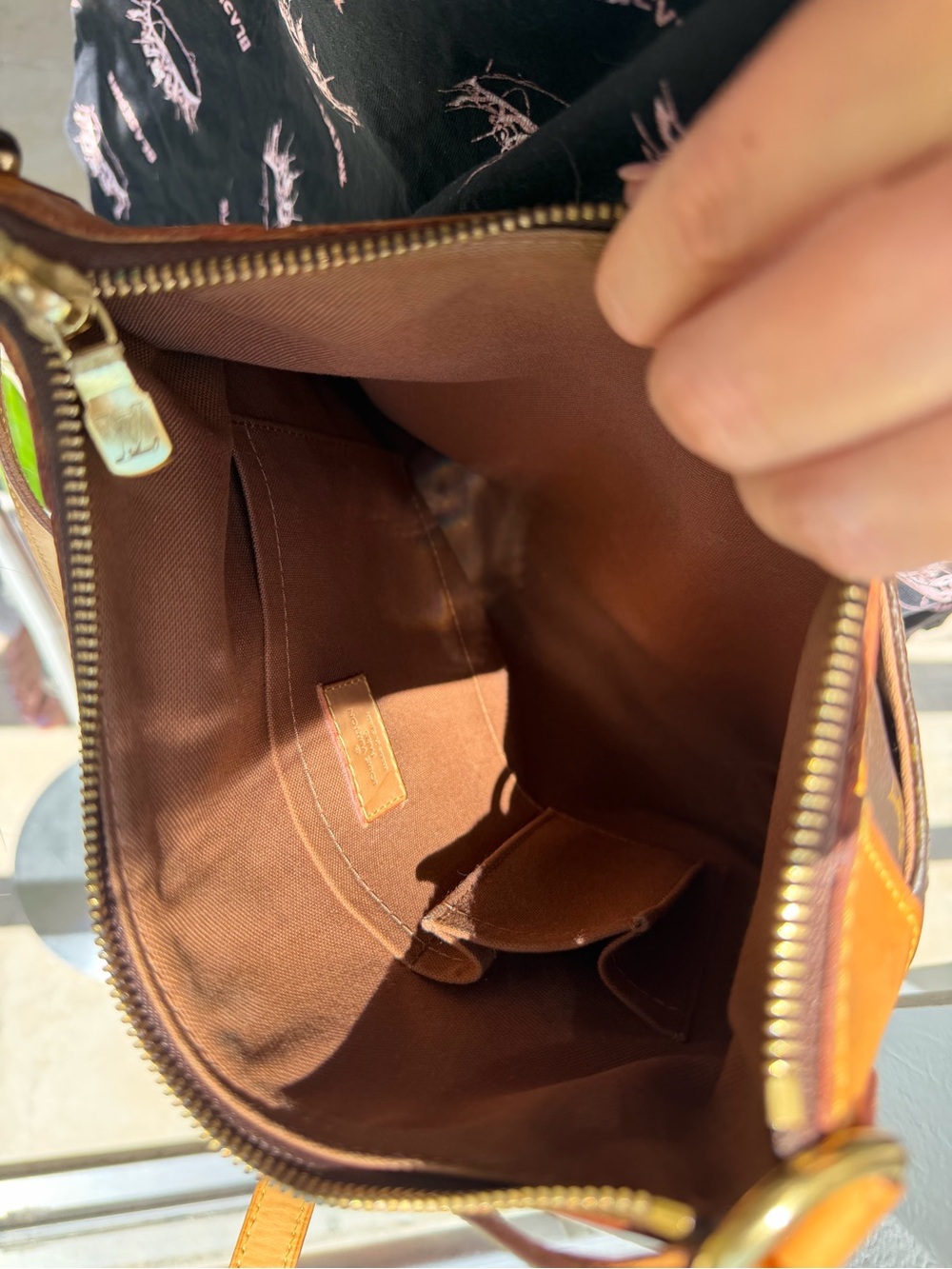 Louis Vuitton Monogram Crossbody in Brown & Tan Leather Trim - Picture 16 of 16